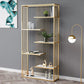 Metal Floor Home Vertical Shelf Bookcase Etagere Open Book Shelf with 6 Shelves