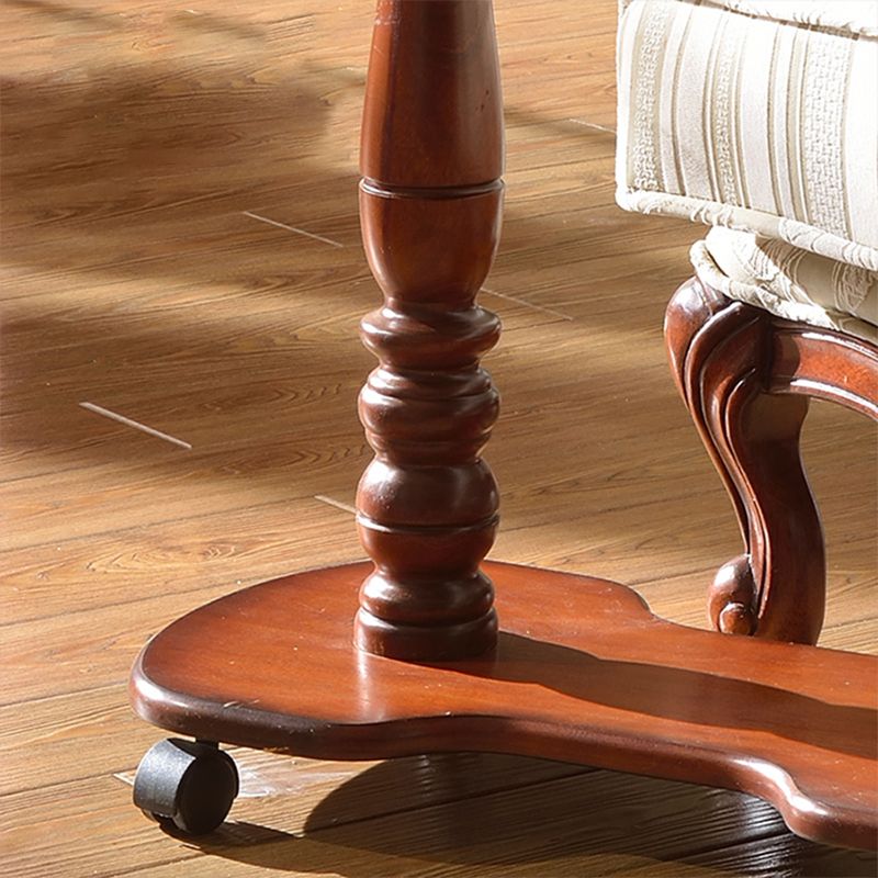 Brown Removable Coffee or End Table in Solid Wood French Country