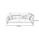 Square Armrest with Pillow Back Leather/imitation Leather Black Cushioned Sofa Clearhalo 'furn' 'furn_sofas' 'Furniture' 'furniture_sofas' 'kitchen' 'kitchen_sofas' 'Living Room Furniture' 'Sofa' 'sofas' 1200x1200_e88c947a-69ad-4c7f-bebc-bb78b08c7356