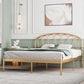 Iron Open-Frame Bed with Arched Headboard and Metal Legs Bed