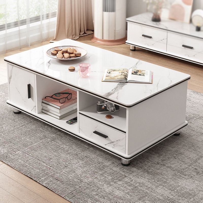 Artificial Wood Coffee or End Table Rectangular Coffee Table with Storage Clearhalo 'Coffee & Accent Tables' 'Coffee Tables' 'coffee_tables' 'furn' 'furn_coffee_tables' 'Furniture' 'Living Room Furniture' 1200x1200_e892aa07-611e-4b55-9970-6f3e9f96de43