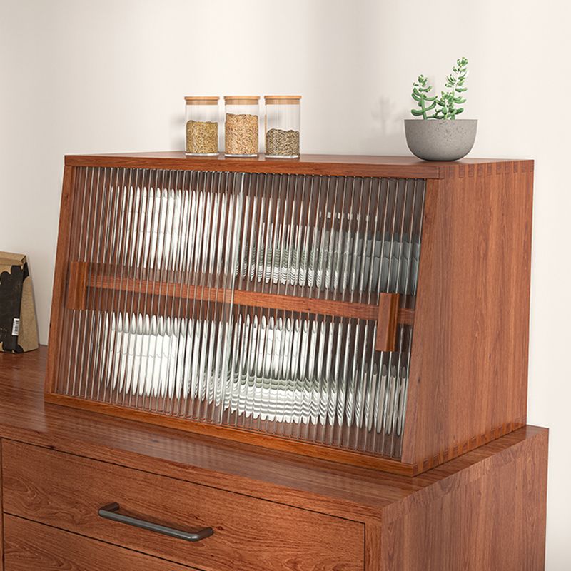 Server da pranzo cucina contemporanea server da pranzo in legno massiccio con porta di vetro