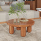 Dia 23.6"/27.6"/31.5" Wooden Cocktail Table, Scandinavian 4 Legs Round Coffee Table Clearhalo 'Coffee & Accent Tables' 'Coffee Tables' 'coffee_tables' 'furn' 'furn_coffee_tables' 'Furniture' 'Living Room Furniture' 1200x1200_e8936df7-0076-4fa7-a3da-0629de9b2f1d