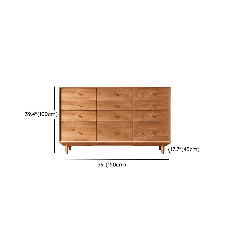 Traditional Horizontal Double Dresser Wood Storage Dresser with Drawers for Home Clearhalo 'Bedroom Furniture' 'Dressers & Chests' 'dressers_chests' 'furn' 'furn_dressers_chests' 'Furniture' 1200x1200_e8939493-54f8-41e6-afd5-904ac8e36d88