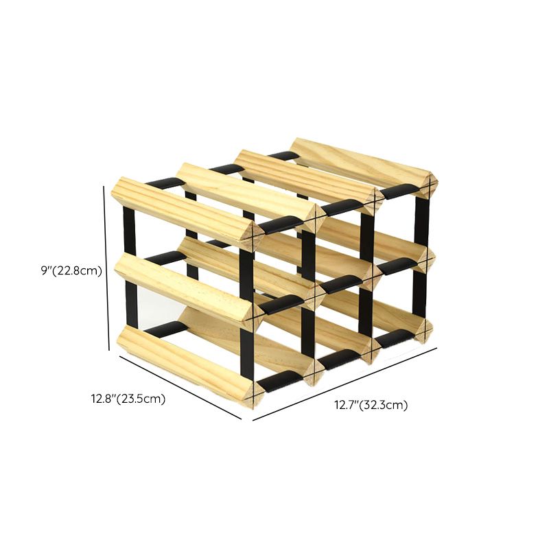 Pine Countertop Wijnfleshouder Moderne fleshouder in natuurlijk hout