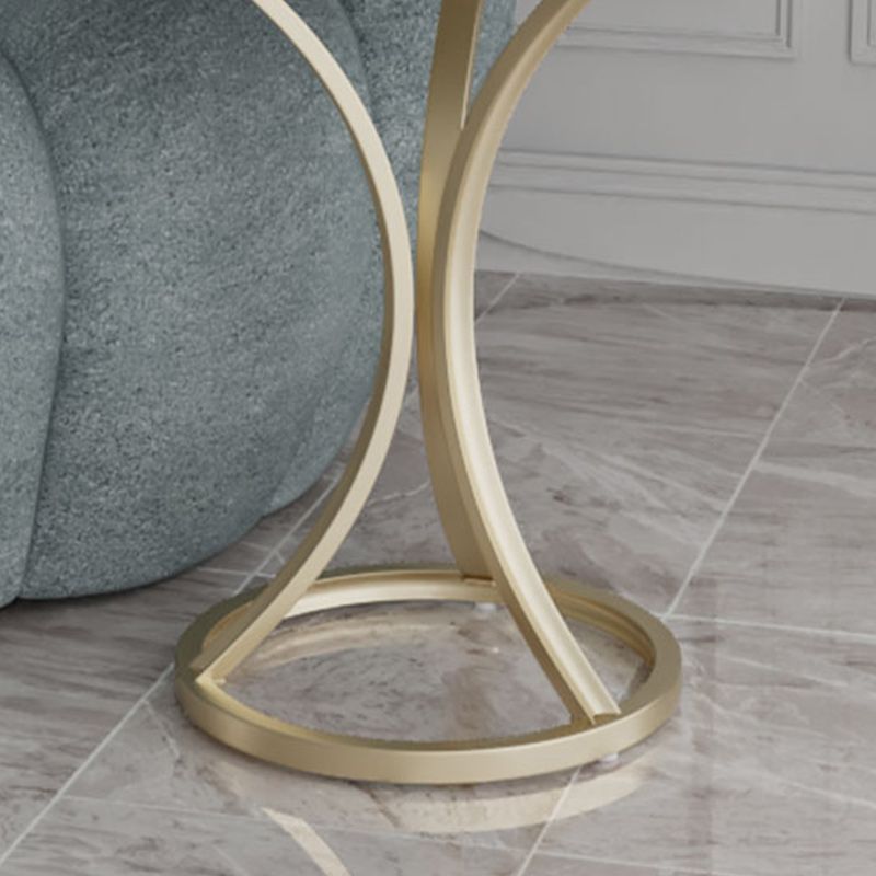 Glam Metal Side End Table Pedestal Round Sofa Side Accent Table Clearhalo 'Coffee & Accent Tables' 'End & Side Tables' 'end_side_tables' 'furn' 'furn_end_side_tables' 'Furniture' 'Living Room Furniture' 1200x1200_e8943a71-70a0-489b-8ddc-e6b0586df0fe