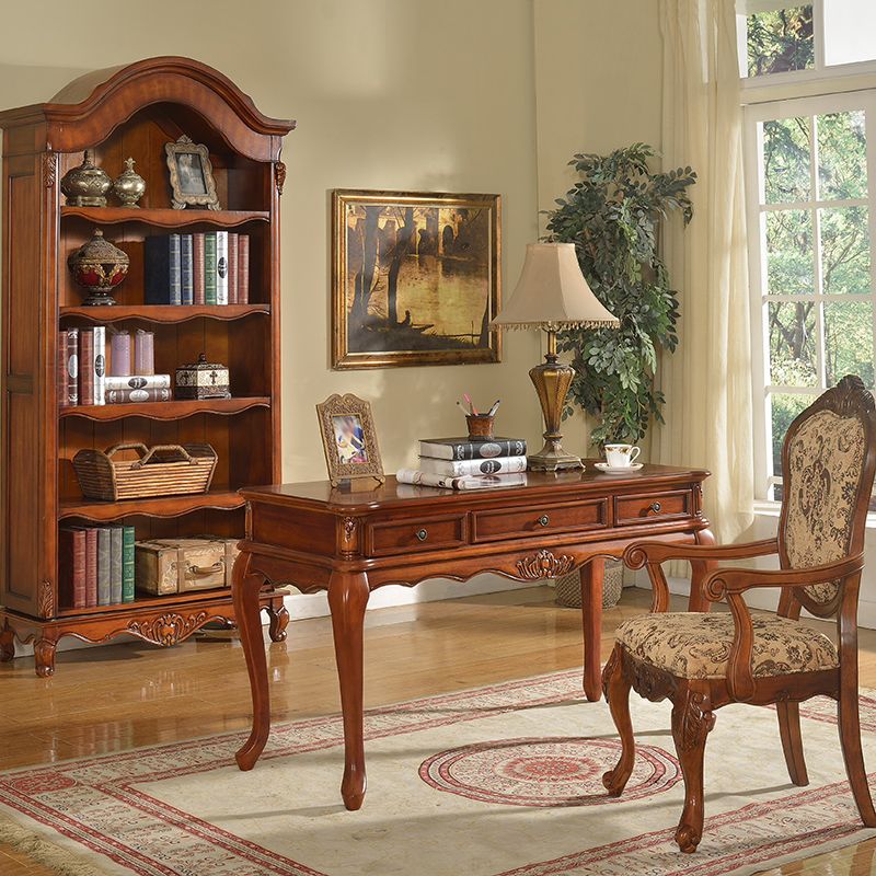 Contemporary Closed Back Bookshelf Vertical Solid Wood Bookcase for Office Clearhalo 'Bookcases' 'furn' 'furn_bookcases' 'Furniture' 'Office Furniture' 1200x1200_e8951863-e9ed-45bc-9e4a-b6388cfc45a4