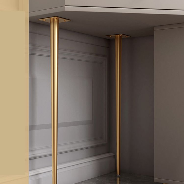 Mirrored Vanity Table and Stool Set 33.4" Wide Vanity Dressing Table Clearhalo 'Bedroom Furniture' 'furn' 'furn_makeup_vanities' 'Furniture' 'Makeup Vanities' 'makeup_vanities' 1200x1200_e8959b6d-0835-4cb8-a0bc-7332bd281480