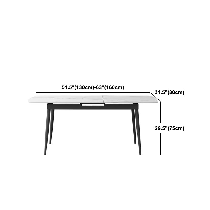 Modern Rectangle Stone Dining Table Set 1/4/5/7 Pieces Dining Set for Home Use Clearhalo 'Dining Room Sets' 'Dining Tables & Seating' 'dining_room_set' 'furn' 'furn_dining_room_set' 'Furniture' 'furniture_dining_room_set' 'Kitchen & Dining Furniture' 1200x1200_e896ac6e-842d-44c3-b573-b7831cbd241b