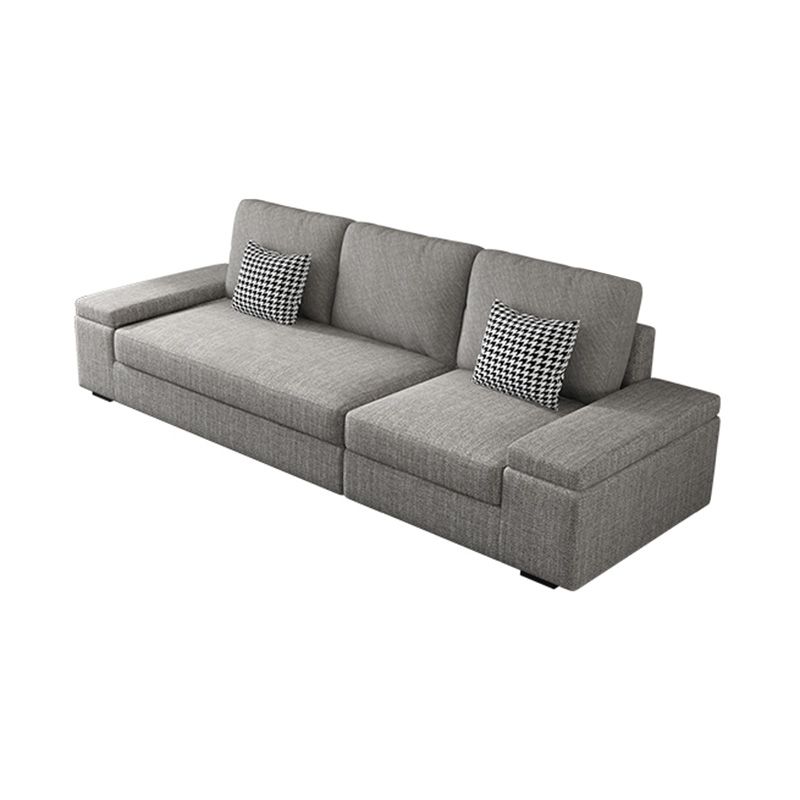 静止したストレージスリップカバーされた正方形のアームグレークッションソファ