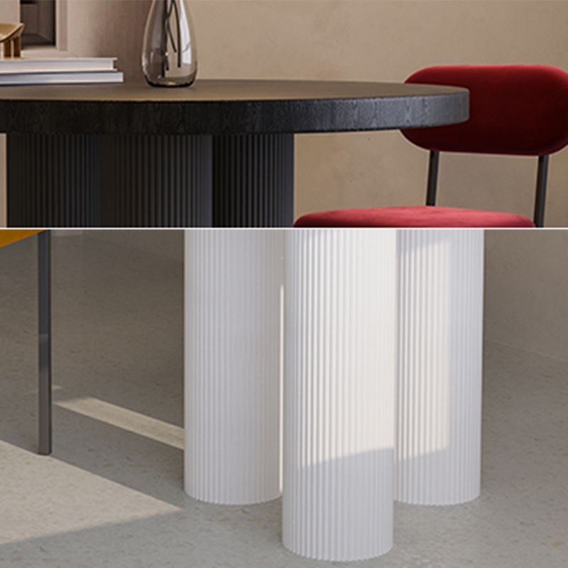Round Shape Two-Color Dining Table Sintered Stone Table Contemporary with 3 Legs Clearhalo ' dining_table' 'Dining Tables & Seating' 'Dining Tables' 'furn' 'furn_dining_table' 'Furniture' 'furniture_dining_table' 'Kitchen & Dining Furniture' 'kitchen&dining_furn' 'kitchen' 'kitchen_dining_table' 1200x1200_e89c95c9-5669-47fa-97f5-7ddd290efca0