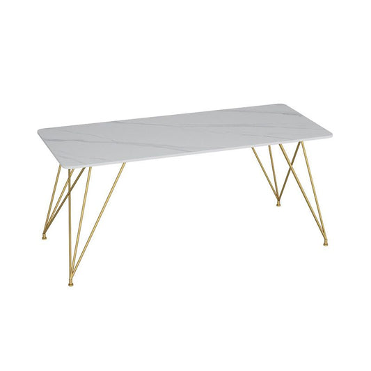 Modern Sinteded Stone Working Table Home Office scrivania con gambe metalliche