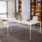 Modern Rectangle Dining Table Sintered Stone Dining Table with 4 White Legs Clearhalo ' dining_table' 'Dining Tables & Seating' 'Dining Tables' 'furn' 'furn_dining_table' 'Furniture' 'furniture_dining_table' 'Kitchen & Dining Furniture' 'kitchen&dining_furn' 'kitchen' 'kitchen_dining_table' 1200x1200_e89df38b-04c2-4912-bb04-7320352d5bf4