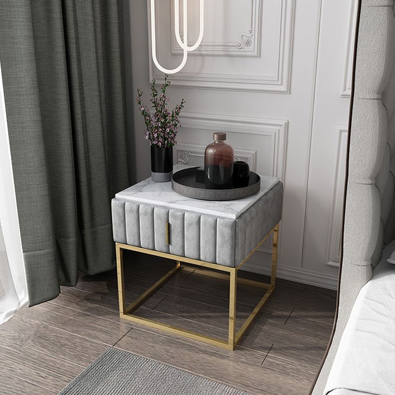 Drawer Storage Accent Table Nightstand Stone Bedside Cabinet for Bedroom Clearhalo 'Bedroom Furniture' 'furn' 'furn_night_stand' 'Furniture' 'night_stand' 'Nightstands' 1200x1200_e89e689b-143b-42eb-b8d4-40e68522ac61