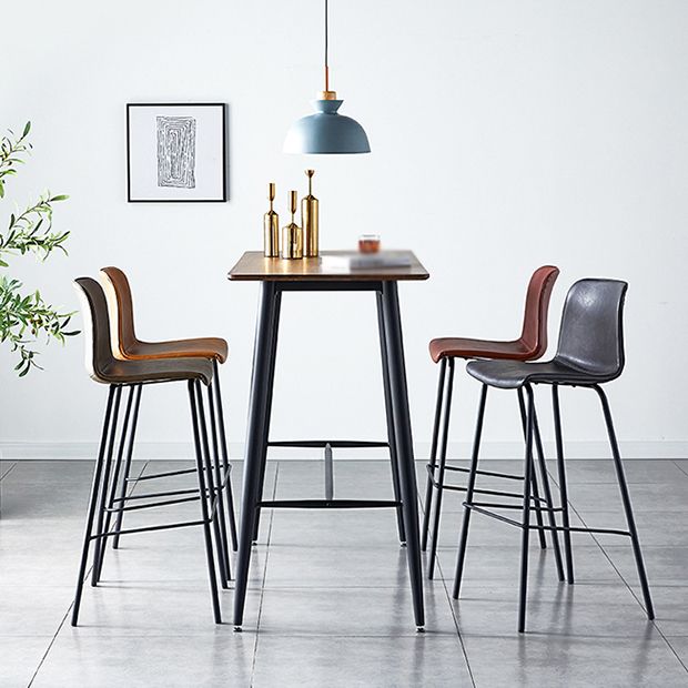 Industrial Upholstered Distressed Quilted Barstool Indoor Tall Stool with Bucket Seat Clearhalo 'Bar Furniture' 'Bar Stools' 'bar_stools' 'furniture_bar_stools' 'Kitchen & Dining Furniture' 'kitchen&dining_furn' 'kitchen' 'kitchen_furn' Furniture' 1200x1200_e8a01606-ecb4-4648-910c-c033d26999ed