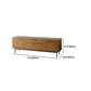 Brown TV Media Stand with Drawers Industrial Solid Wood Media Console with Metal Legs