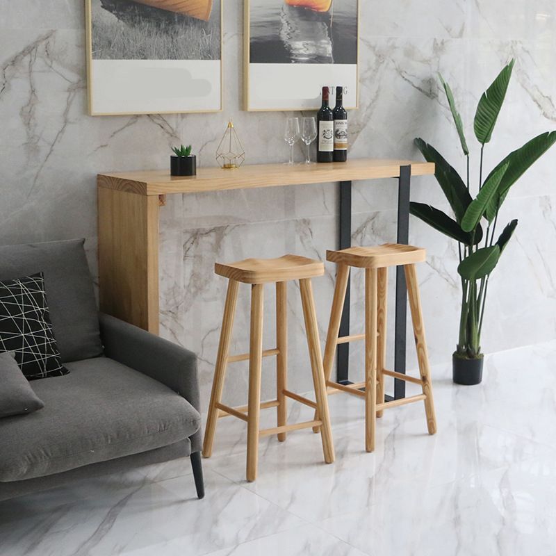 Modern Bar Table Set 1/2/3 Pieces Wooden Bar Table with High Wood Stools Clearhalo 'Bar Furniture' 'furn' 'furn_home_bar_bar_sets' 'Furniture' 'Home Bars & Bar Sets' 'home_bar_bar_sets' 'Kitchen & Dining Furniture' 1200x1200_e8a21367-c729-4f44-8559-8b6f389b5e51