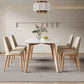 Contemporary Style 1/4/5 Pieces Dining Chairs Set Rectangle Stone Furniture in White