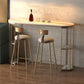 Oval Sintered Stone Bar Table Traditional Luxury Dining Table with Storage Shelves