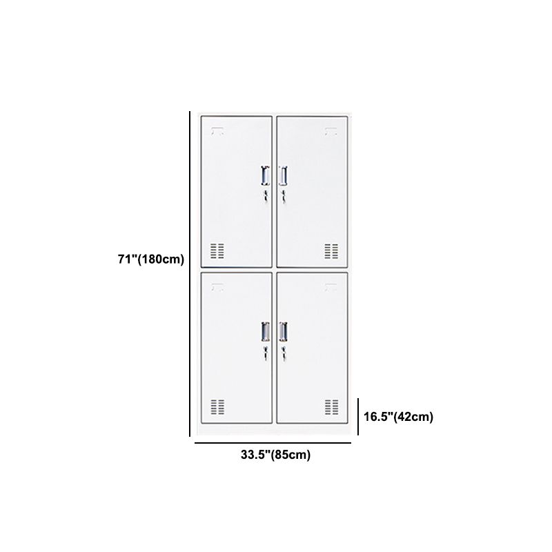 Metalen eigentijdse kast voor thuisgrijs scharnierende deur opbergkast