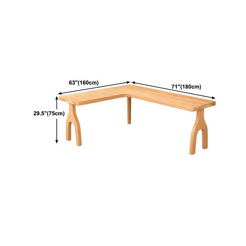 Contemporary Style L-Shape Home Wrting Desk Simple Solid Wood Working Writing Desk Clearhalo 'furn' 'furn_office_desk' 'Furniture' 'Office Desks' 'Office Furniture' 'office_desk' 1200x1200_e8a42abe-b554-4217-b79c-f3075d141bae