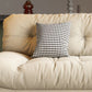 Beige 4-seater Armless Sofa Contemporary Sewn Pillow Back Sofa