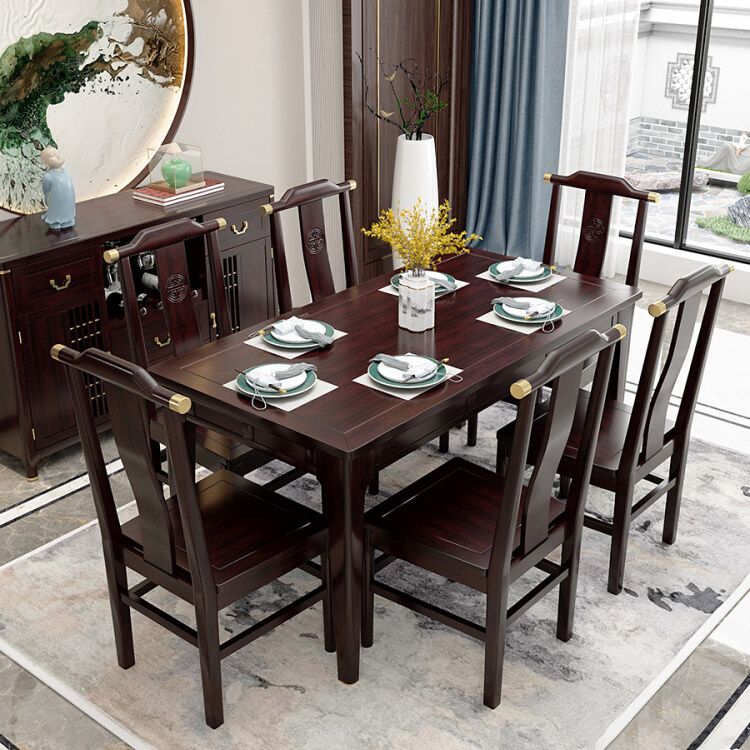 Rectangle Counter Dining Table Traditional Dinner Room Kitchen Table Clearhalo 'Dining Tables & Seating' 'Dining Tables' 'dining_table' 'furn' 'furn_dining_table' 'Furniture' 'Kitchen & Dining Furniture' 1200x1200_e8aa244e-f696-4c79-aa0d-77904763ebc4