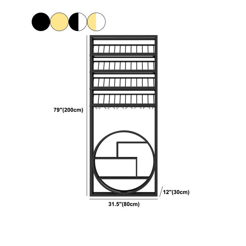 豪華なワインボトルラックメタルブラックとゴールドワインラックボトルの床