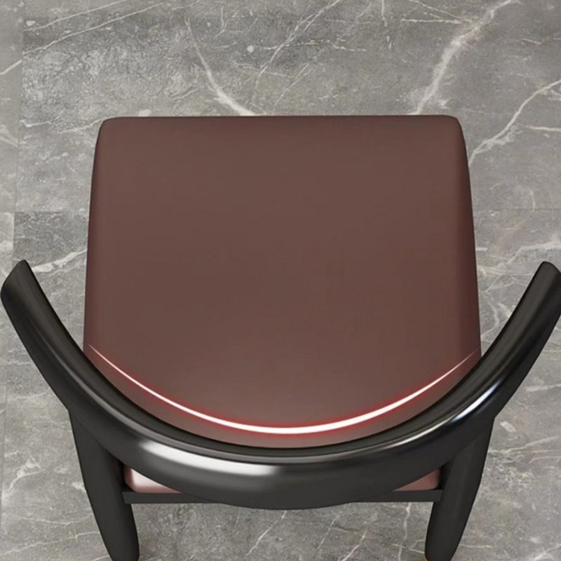 Chaise de salle à manger en métal chaise rembourrée contemporaine
