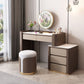 2/5 Schublade fester Holzverkesseltisch Brauner Make -up -Eitelkeitstisch
