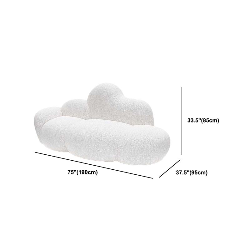 Hedendaagse stijl gebogen bank 33.46 "H armloze bank in het wit