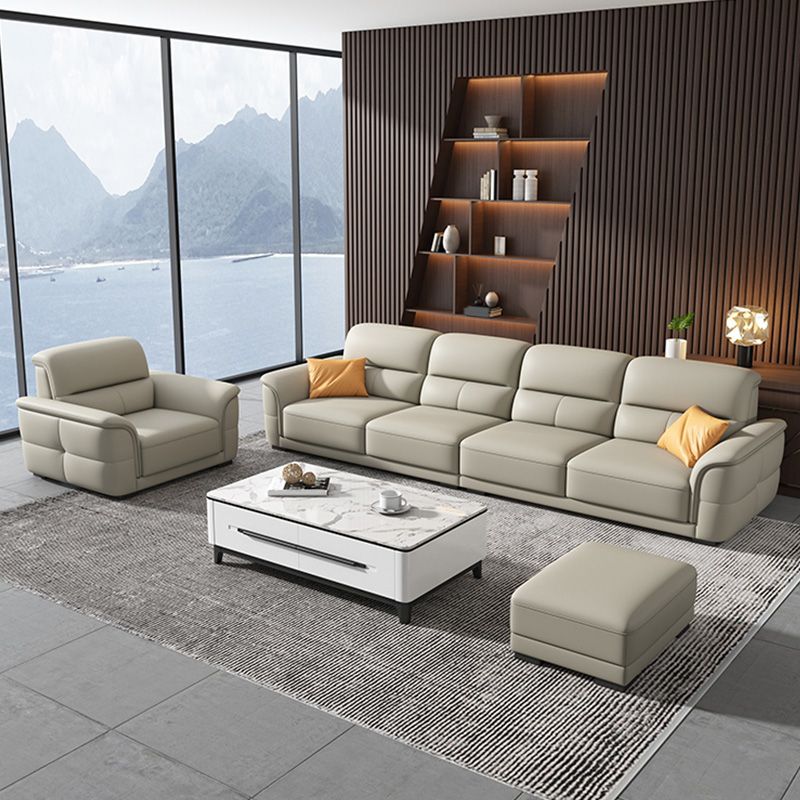 Ultra-modernes echtes Sofa mit Kissen Rücken und gerolltem Arm in Holz