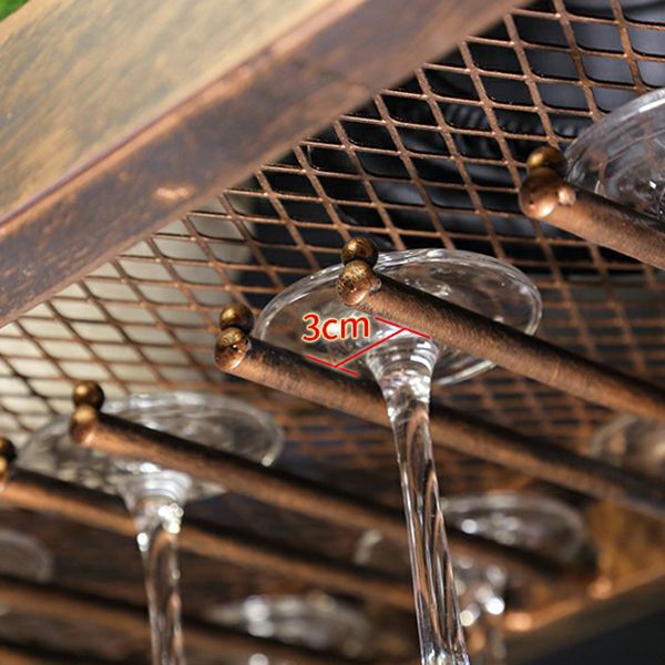 Metal Hanging Wine Holder Rack Modern Style Wine Shelf -47.2"L x 13.8"W x 5.9"H Clearhalo 'furn' 'furn_wine_racks' 'Furniture' 'Kitchen & Dining Furniture' 'Wine Racks' 'wine_racks' 1200x1200_e8aee426-26e5-4208-bc5f-65f8ceb3a161