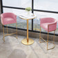Glam Style Bar Stool Armed Upholstered Bar Stool for Dining Room Clearhalo 'Bar Furniture' 'Bar Stools' 'bar_stools' 'furn' 'furn_bar_stools' 'Furniture' 'Kitchen & Dining Furniture' 1200x1200_e8af1978-659f-4a69-84b2-ffb29a0b796c