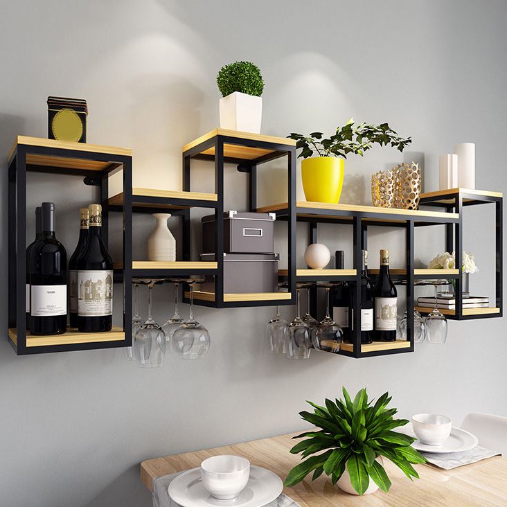 Wall Mounted Wine Holder Manufactured Wood Wine Holder Rack-41.7" X 7.87" X 23.6" Clearhalo 'furn' 'furn_wine_racks' 'Furniture' 'Kitchen & Dining Furniture' 'Wine Racks' 'wine_racks' 1200x1200_e8af9005-94a2-4bec-b119-aadb216d86aa