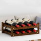 Solid Wood Wine Rack Countertop Wine Bottle Rack for Living Room