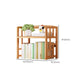 Natural Floor Bookshelf Contemporary Bamboo Shelf Bookcase for Study Room