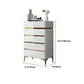 Cómoda de dormitorio Glam Stone, cómoda de almacenamiento de 16" de ancho en blanco con cajones