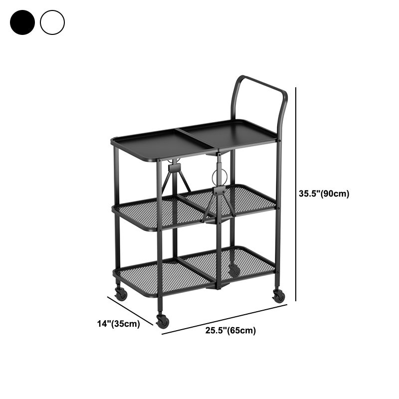 35.43" High Rolling Contemporary Prep Table Metal Prep Table