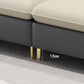 106.3" W Square Arm Sofa & Chaise, Faux Leather Sectional Sofa Clearhalo 'furn' 'furn_sectionals' 'Furniture' 'Living Room Furniture' 'Sectionals' 1200x1200_e8b8265f-6feb-486a-8a3c-d5d02df723e5