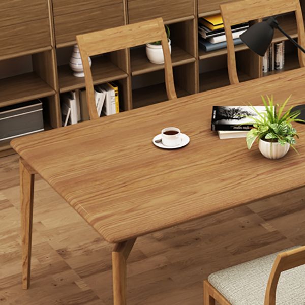 Ash Solid Wood Dining Table Mid-Century Rectangle Dining Table for Dining Room