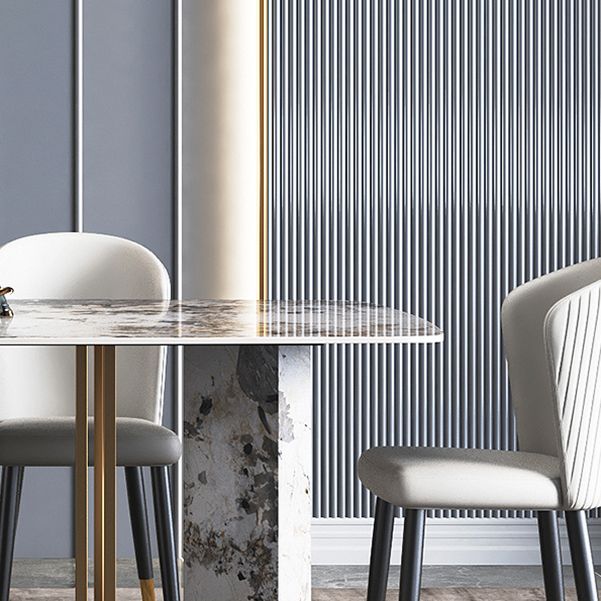 Glam Style 1/4/5/6/7 Pieces Dining Set Rectangle Sintered Stone Dining Table Set Clearhalo 'Dining Room Sets' 'Dining Tables & Seating' 'dining_room_set' 'furn' 'furn_dining_room_set' 'Furniture' 'furniture_dining_room_set' 'Kitchen & Dining Furniture' 'kitchen&dining_furn' 'kitchen' 1200x1200_e8b9373c-a4bf-4845-8a7e-933ed5a72592