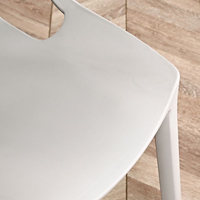 Contemporary Dining Chairs Armless Chair with Plastic Legs for Home