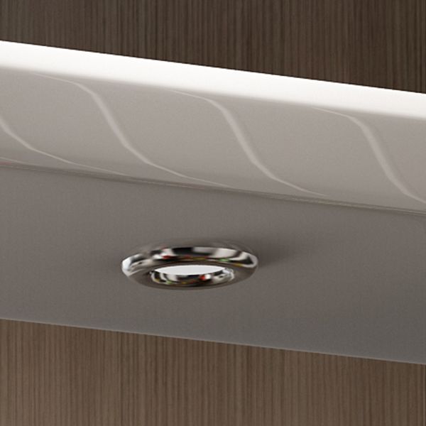 Glam White Laminate Bar Table 39.3"H Bistro Table with Wine Glass Holders, Only Table Clearhalo 'Bar Furniture' 'Bar Tables' 'bar_tables' 'furn' 'furn_bar_tables' 'Furniture' 'furniture_bar_tables' 'Kitchen & Dining Furniture' 'kitchen&dining_furn' 'kitchen' 1200x1200_e8b9e689-791f-4fdc-b171-64b0bd6fc885