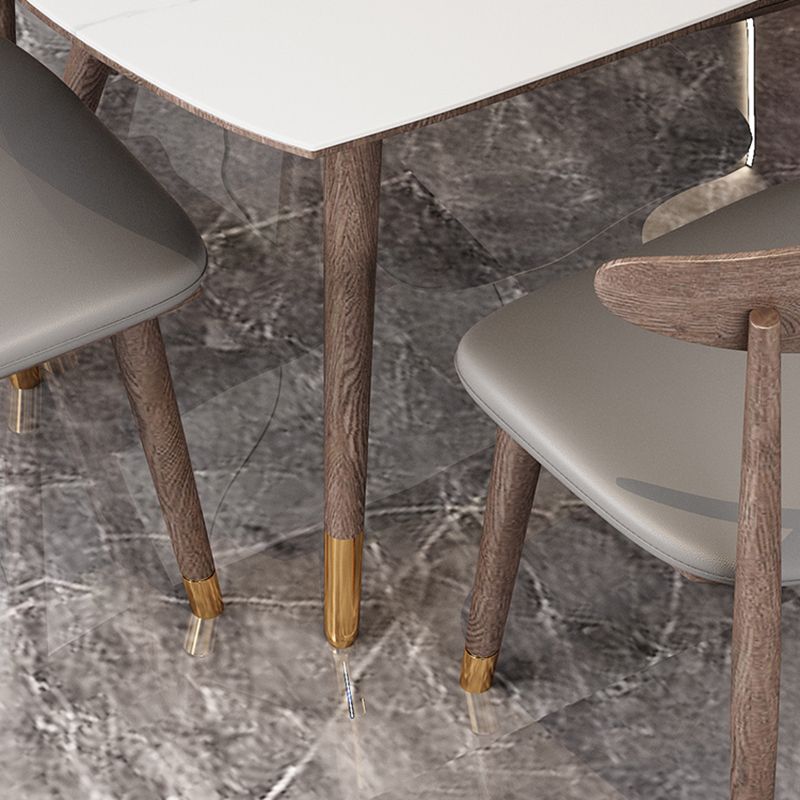 Round Dining Table Set 1/2/7 Pieces with Wood Base Kitchen Furniture Set