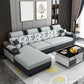 Sofá de lino moderno Sofá Pilpo de almohada Sectional para sala de estar para sala de estar