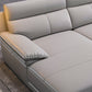 Scandinavian Stationary Cloud Gray Genuine Leather Cushion Back Sofa