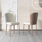 Contemporary Upholstered Dining Chairs Kitchen Dining Armless Chair in White