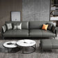 Faux /Genuine Leather Stain Resistant Contemporary Sofa Couch in Black