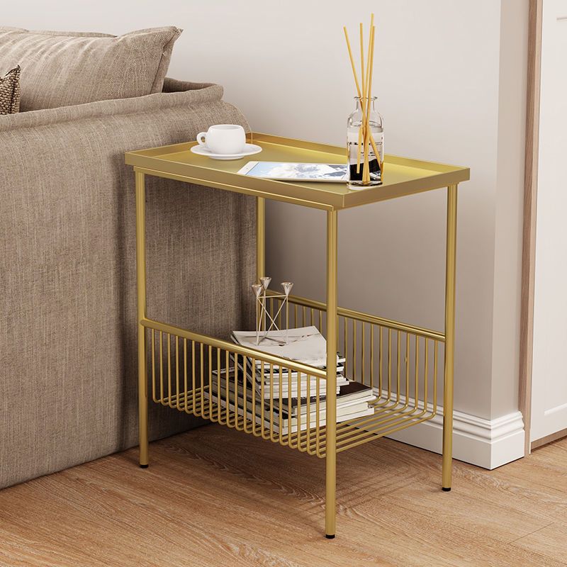 Glam Open Storage Accent Table Nightstand Antique Finish Bed Nightstand with 2 Shelves Clearhalo 'Bedroom Furniture' 'furn' 'furn_night_stand' 'Furniture' 'night_stand' 'Nightstands' 1200x1200_e8c0e52a-38a3-4dc2-8874-7b126226b31c